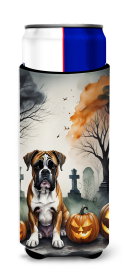 Spooky Halloween Hugger for Ultra Slim Cans (Dog Breed: Boxer  2026, size: Slim Can)