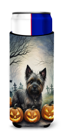 Spooky Halloween Hugger for Ultra Slim Cans (Dog Breed: Cairn Terrier  2027, size: Slim Can)