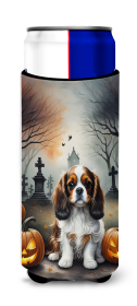 Spooky Halloween Hugger for Ultra Slim Cans (Dog Breed: Cavalier Spaniel  2029, size: Slim Can)