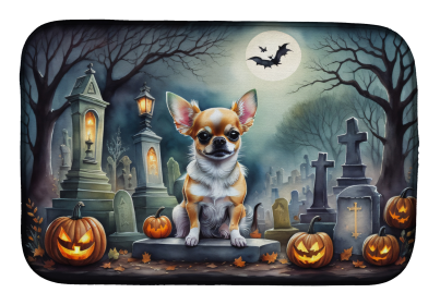 Spooky Halloween Dish Drying Mat (Dog Breed: Chihuahua  2031, size: 14  x 21")