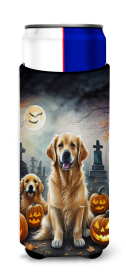 Spooky Halloween Hugger for Ultra Slim Cans (Dog Breed: Golden Retriever  2041, size: Slim Can)