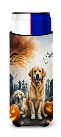 Spooky Halloween Hugger for Ultra Slim Cans (Dog Breed: Golden Retriever  2043, size: Slim Can)