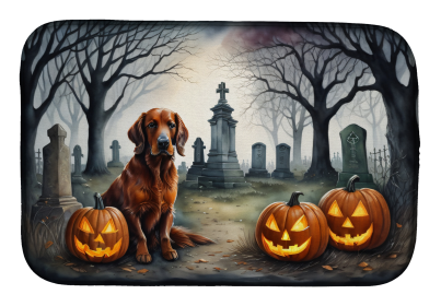 Spooky Halloween Dish Drying Mat (Dog Breed: Irish Setter  2044, size: 14  x 21")