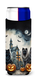Spooky Halloween Hugger for Ultra Slim Cans (Dog Breed: Keeshond  2045, size: Slim Can)
