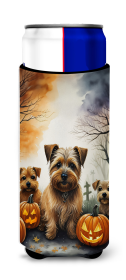 Spooky Halloween Hugger for Ultra Slim Cans (Dog Breed: Norfolk Terrier  2048, size: Slim Can)