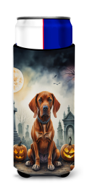 Spooky Halloween Hugger for Ultra Slim Cans (Dog Breed: Vizsla  2056, size: Slim Can)