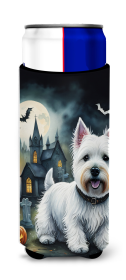 Spooky Halloween Hugger for Ultra Slim Cans (Dog Breed: West Highland White Terrier  2058, size: Slim Can)
