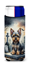Spooky Halloween Hugger for Ultra Slim Cans (Dog Breed: Yorkshire Terrier  2061, size: Slim Can)