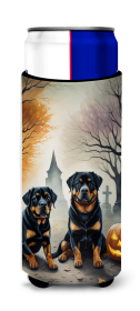 Spooky Halloween Hugger for Ultra Slim Cans (Dog Breed: Rottweiler  2062, size: Slim Can)