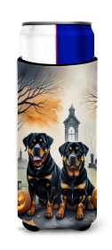 Spooky Halloween Hugger for Ultra Slim Cans (Dog Breed: Rottweiler  2063, size: Slim Can)