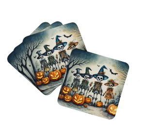 More Spooky Halloween Foam Coasters (Dog Breed: Calacas Skeletons 2226, size: 3.5)