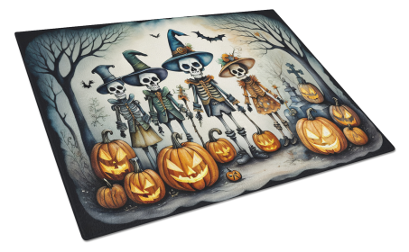 More Spooky Halloween Glass Cutting Board (Dog Breed: Calacas Skeletons 2226, size: large)