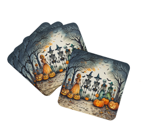 More Spooky Halloween Foam Coasters (Dog Breed: Calacas Skeletons 2230, size: 3.5)