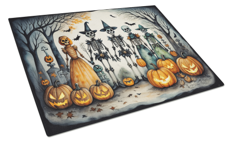 More Spooky Halloween Glass Cutting Board (Dog Breed: Calacas Skeletons 2230, size: large)
