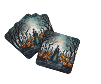 More Spooky Halloween Foam Coasters (Dog Breed: Evil Queen 2242, size: 3.5)
