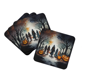 More Spooky Halloween Foam Coasters (Dog Breed: Vampires 2243, size: 3.5)