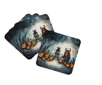 More Spooky Halloween Foam Coasters (Dog Breed: Krampus 2247, size: 3.5)