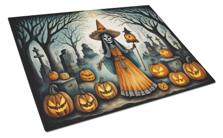 More Spooky Halloween Glass Cutting Board (Dog Breed: La Llorona Skeleton 2255, size: large)