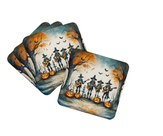 More Spooky Halloween Foam Coasters (Dog Breed: Mariachi Band 2261, size: 3.5)