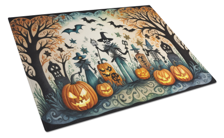 More Spooky Halloween Glass Cutting Board (Dog Breed: Papel Picado 2266, size: large)