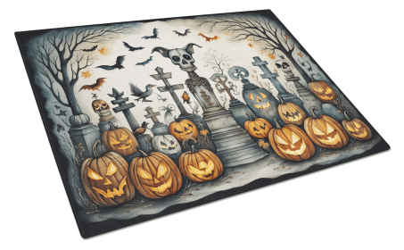 More Spooky Halloween Glass Cutting Board (Dog Breed: Pet Cemetery 2268, size: large)