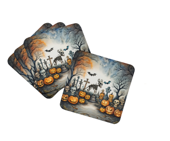 More Spooky Halloween Foam Coasters (Dog Breed: Pet Cemetery 2269, size: 3.5)