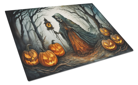 More Spooky Halloween Glass Cutting Board (Dog Breed: The Weeping Woman 2278, size: large)