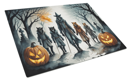 More Spooky Halloween Glass Cutting Board (Dog Breed: Werewolves 2280, size: large)