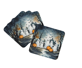 More Spooky Halloween Foam Coasters (Dog Breed: Ghosts 2281, size: 3.5)