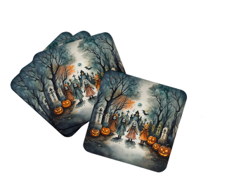 More Spooky Halloween Foam Coasters (Dog Breed: Creepy Dolls 2293, size: 3.5)