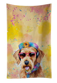 Hippie Dawg Kitchen Towel (Dog Breed: Airedale Terrier 2449, size: 25Hx15W)