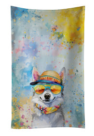 Hippie Dawg Kitchen Towel (Dog Breed: Alaskan Klee Kai 2451, size: 25Hx15W)