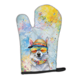 Hippie Dawg Oven Mitt (Design: Alaskan Klee Kai 2451, size: 12HX8.5W)