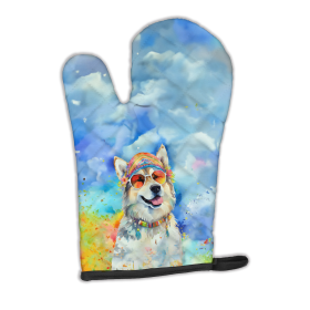Hippie Dawg Oven Mitt (Design: Alaskan Malamute 2452, size: 12HX8.5W)