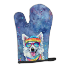 Hippie Dawg Oven Mitt (Design: American Eskimo 2453, size: 12HX8.5W)
