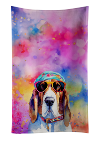 Hippie Dawg Kitchen Towel (Dog Breed: Basset Hound 2454, size: 25Hx15W)