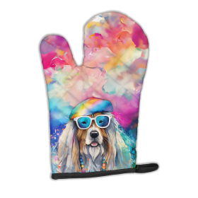 Hippie Dawg Oven Mitt (Design: Bearded Collie 2456, size: 12HX8.5W)