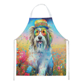 Hippie Dawg Apron (Dog Breed: Bearded Collie 2457, size: large)