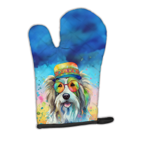 Hippie Dawg Oven Mitt (Design: Bearded Collie 2457, size: 12HX8.5W)