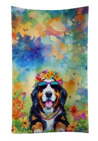 Hippie Dawg Kitchen Towel (Dog Breed: Bernese Mountain Dog 2458, size: 25Hx15W)