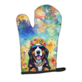 Hippie Dawg Oven Mitt (Design: Bernese Mountain Dog 2458, size: 12HX8.5W)