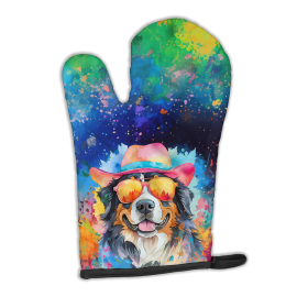Hippie Dawg Oven Mitt (Design: Bernese Mountain Dog 2459, size: 12HX8.5W)