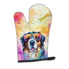Hippie Dawg Oven Mitt (Design: Bernese Mountain Dog 2460, size: 12HX8.5W)