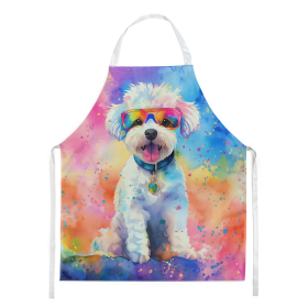 Hippie Dawg Apron (Dog Breed: Bichon Frise 2462, size: large)