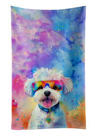 Hippie Dawg Kitchen Towel (Dog Breed: Bichon Frise 2462, size: 25Hx15W)