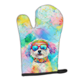 Hippie Dawg Oven Mitt (Design: Bichon Frise 2463, size: 12HX8.5W)