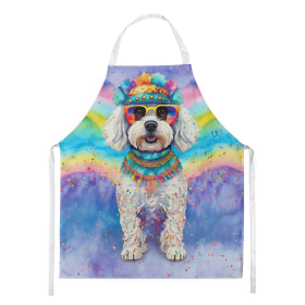 Hippie Dawg Apron (Dog Breed: Bichon Frise 2464, size: large)