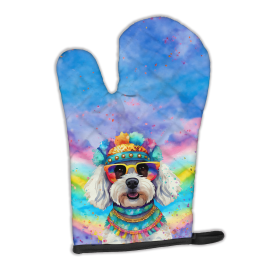 Hippie Dawg Oven Mitt (Design: Bichon Frise 2464, size: 12HX8.5W)