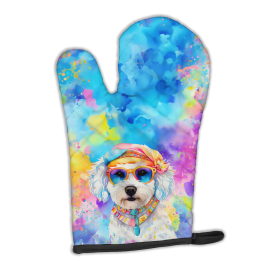 Hippie Dawg Oven Mitt (Design: Bichon Frise 2465, size: 12HX8.5W)