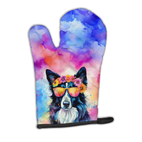 Hippie Dawg Oven Mitt (Design: Border Collie 2466, size: 12HX8.5W)